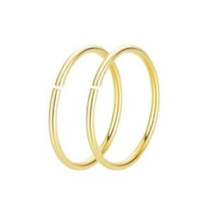 Stainless Steel Yellow Gold Hoop Jewelry